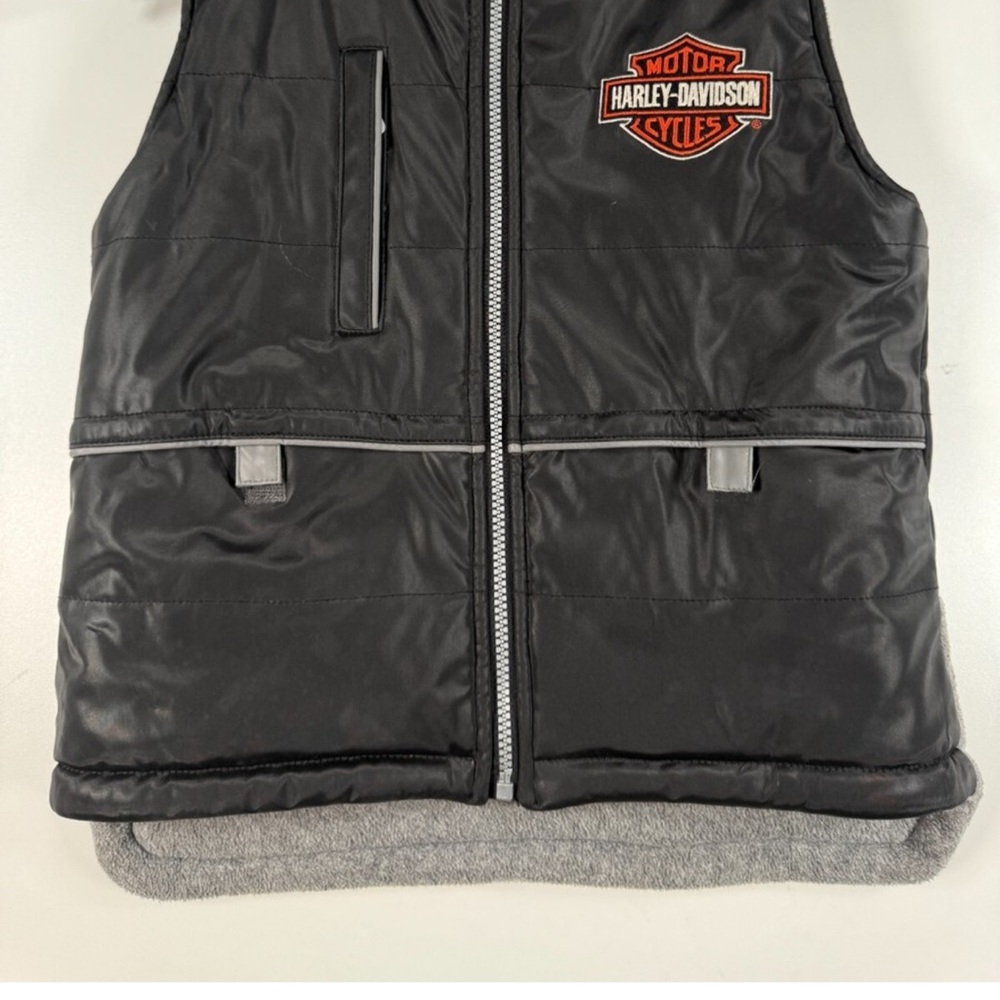 Harley-Davidson Black + Grey Reversible Vest size 6 - Picture 6 of 7